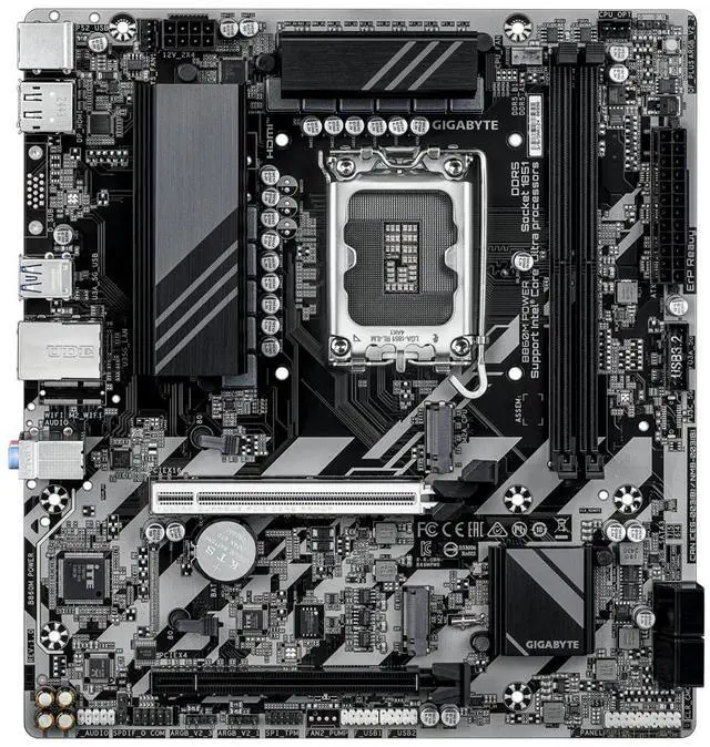 Alt view image 2 of 4 - GIGABYTE B860M POWER Intel Core Ultra (Series 2) LGA 1851 Motherboard, mATX, DDR5, 2x M.2, PCIe 5.0, 2.5GbE LAN