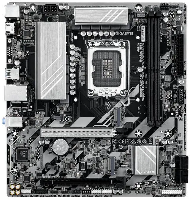 Main image of GIGABYTE B860M D2HX SI Intel Core Ultra (Series 2) LGA 1851 Motherboard, mATX, DDR5, 2x M.2, PCIe 5.0, 2.5GbE LAN