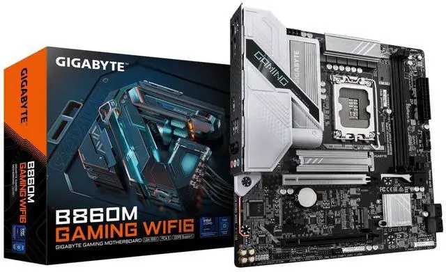 Main image of GIGABYTE B860M GAMING WIFI6 Intel Core Ultra (Series 2) LGA 1851 Motherboard, mATX, DDR5, 2x M.2, PCIe 5.0, 2.5GbE LAN,WIFI 6