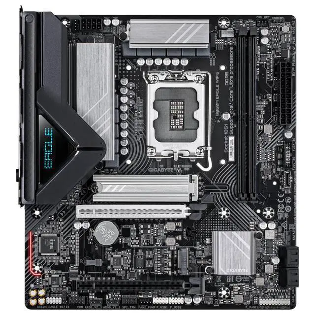 Alt view image 2 of 4 - GIGABYTE B860M EAGLE WIFI6 Intel Core Ultra (Series 2) LGA 1851 Motherboard, mATX, DDR5, 2x M.2, PCIe 5.0, 2.5GbE LAN,WIFI 6