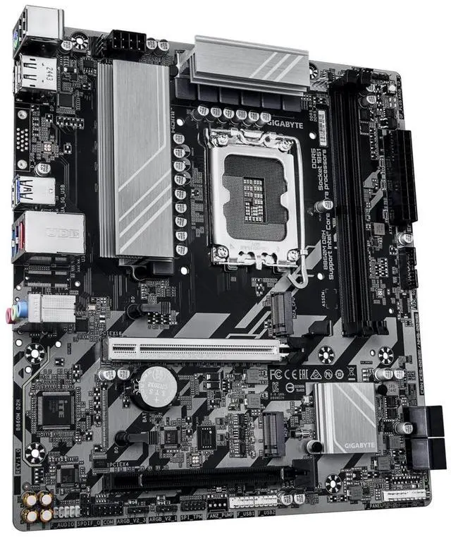 Alt view image 3 of 4 - GIGABYTE B860M D2H Intel Core Ultra (Series 2) LGA 1851 Motherboard, mATX, DDR5, 2x M.2, PCIe 5.0, 2.5GbE LAN