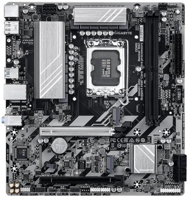 Alt view image 2 of 4 - GIGABYTE B860M D2H Intel Core Ultra (Series 2) LGA 1851 Motherboard, mATX, DDR5, 2x M.2, PCIe 5.0, 2.5GbE LAN
