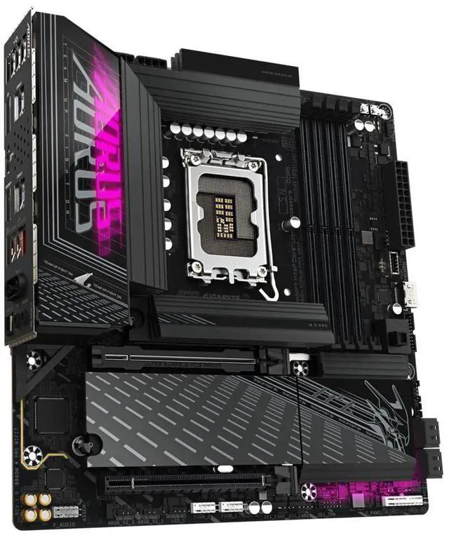 Alt view image 3 of 6 - GIGABYTE B860M AORUS PRO WIFI7 Intel Core Ultra (Series 2) LGA 1851 Motherboard, mATX, DDR5,3x M.2, PCIe 5.0, 40Gbps USBC,2.5GbE LAN,WIFI 7