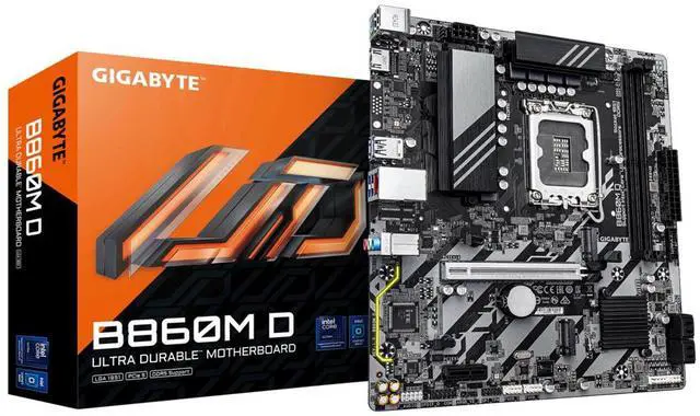 Main image of GIGABYTE B860M D Intel Core Ultra (Series 2) LGA 1851 Motherboard, mATX, DDR5, 2x M.2, PCIe 5.0, 2.5GbE LAN