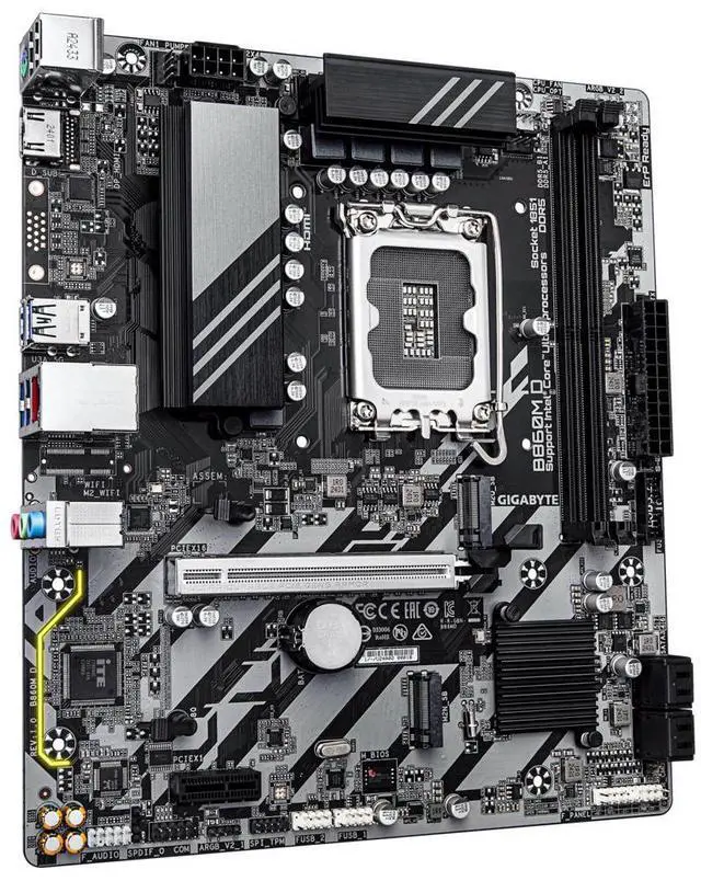 Alt view image 3 of 4 - GIGABYTE B860M D Intel Core Ultra (Series 2) LGA 1851 Motherboard, mATX, DDR5, 2x M.2, PCIe 5.0, 2.5GbE LAN