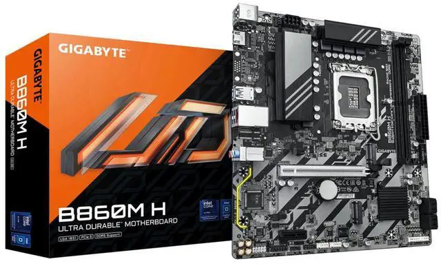 Alt view image 3 of 4 - GIGABYTE B860M H Intel Core Ultra (Series 2) LGA 1851 Motherboard, mATX, DDR5, 2x M.2, PCIe 5.0, 2.5GbE LAN