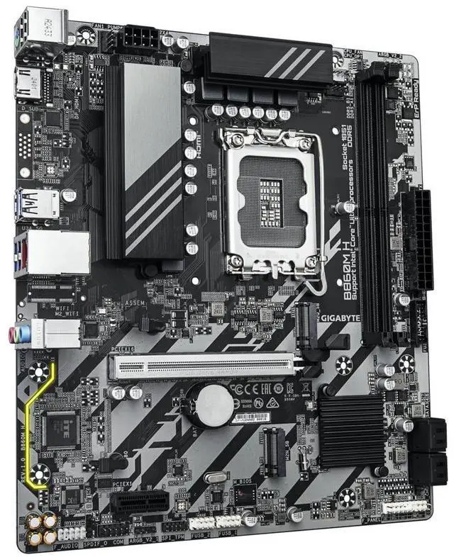 Alt view image 2 of 4 - GIGABYTE B860M H Intel Core Ultra (Series 2) LGA 1851 Motherboard, mATX, DDR5, 2x M.2, PCIe 5.0, 2.5GbE LAN