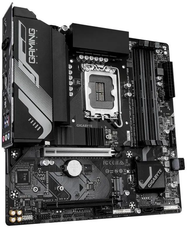 Alt view image 3 of 4 - GIGABYTE B760M GAMING X WIFI6E DDR4 GEN5 LGA 1700 Intel B760 M-ATX Motherboard with DDR4, Dual M.2, PCIe 5.0, Front USB 3.2 Gen 2 Type-C, 2.5GbE LAN, Q-Flash Plus, PCIe EZ-Latch
