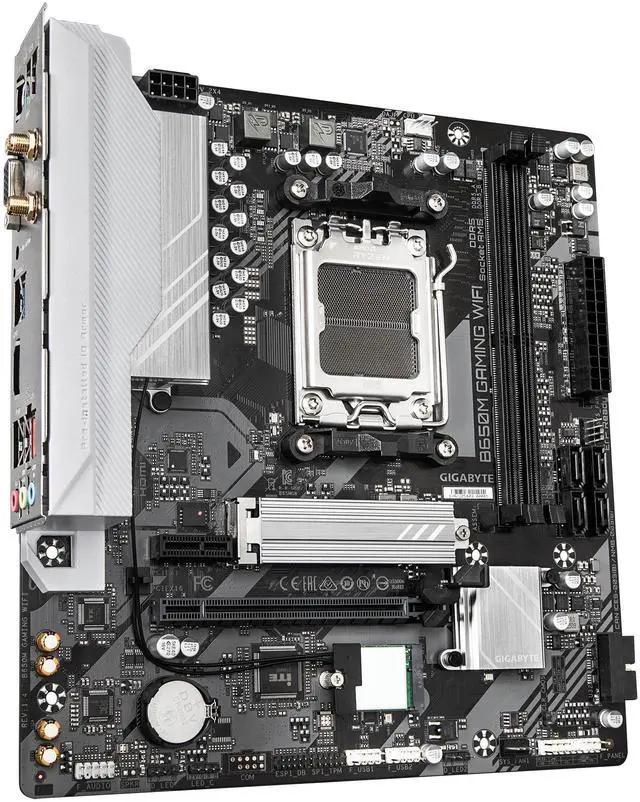 Alt view image 3 of 4 - GIGABYTE B650M GAMING WIFI AM5 LGA 1718 AMD B650 M-ATX Motherboard DDR5, PCIe 4.0 M.2, PCIe 4.0, 2.5GbE LAN