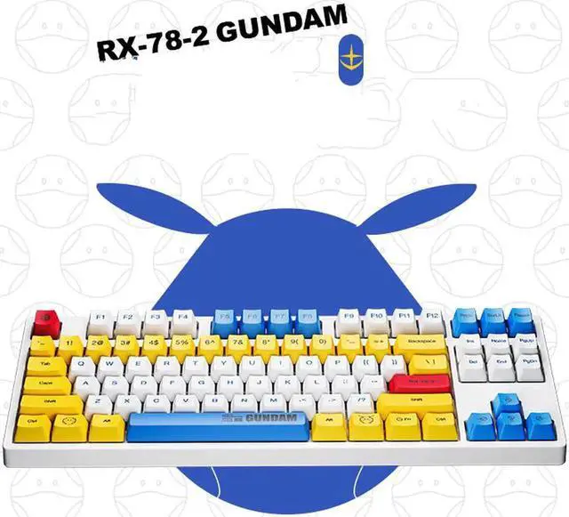 Alt view image 2 of 5 - iKBC X GUNDAM RX-78-2 Limited Version Cherry MX Red 2.4Ghz Wireless Mechanical Keyboard( Mouse Pad is Not Included)