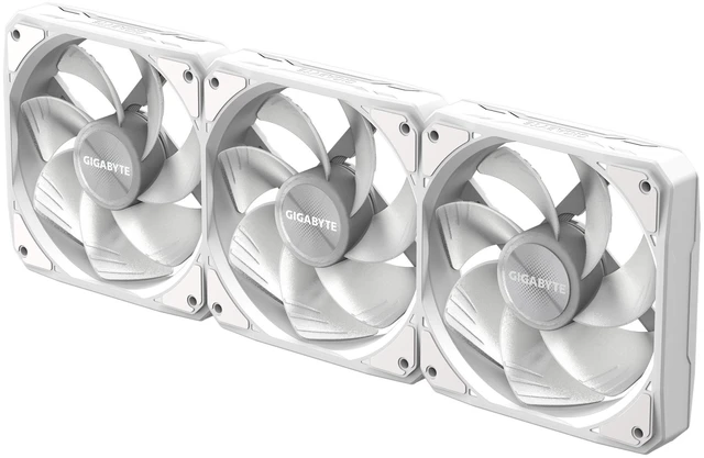 Alt view image 6 of 6 - AORUS EZ CHAIN FAN 120 ICE -Reverse (3-Pack), 120mm Hydro Dynamic Bearing ARGB Computer Case Fan