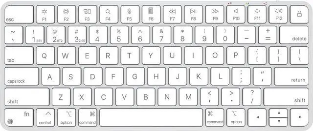 Main image of Wireless Keyboard for Mac, Bluetooth/2.4G USB Dual-Channel Connection, Multi Device, Mini Size, Rechargeable Bluetooth Keyboard for Mac Compatible with iMac, iPad, iPhone, MacBook Air/Pro