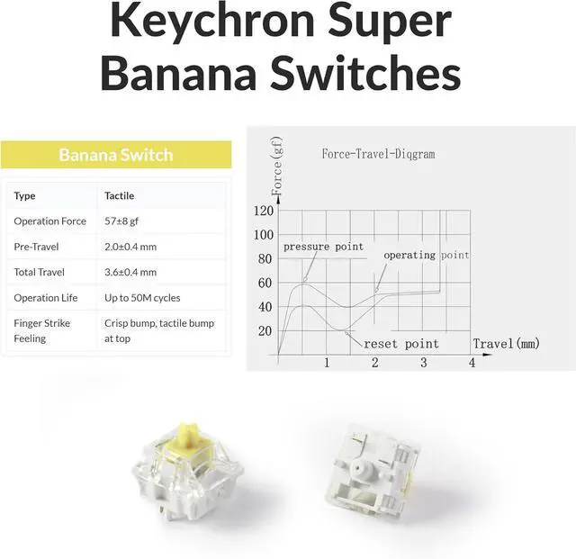 Alt view image 5 of 7 - Keychron K2 75% Layout QMK Wireless and Wired Options Mechanical Keyboard Super Banana Switch, Paired with Shine-Through Double-Shot PBT Keycaps for Mac Windows-Version 3
