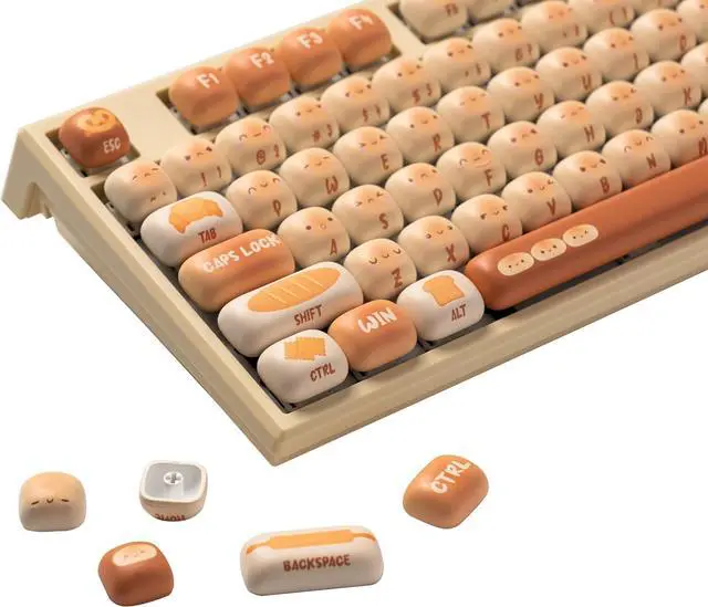 Main image of Akko PBT Keycaps Set, Bun Wonderland MOG Profile 138-Key Keycaps for Mechanical Keyboards