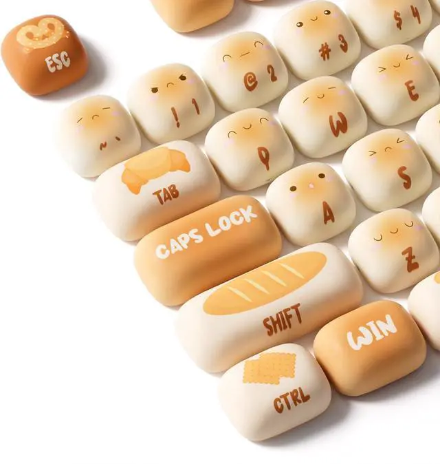 Alt view image 5 of 7 - Akko PBT Keycaps Set, Bun Wonderland MOG Profile 138-Key Keycaps for Mechanical Keyboards