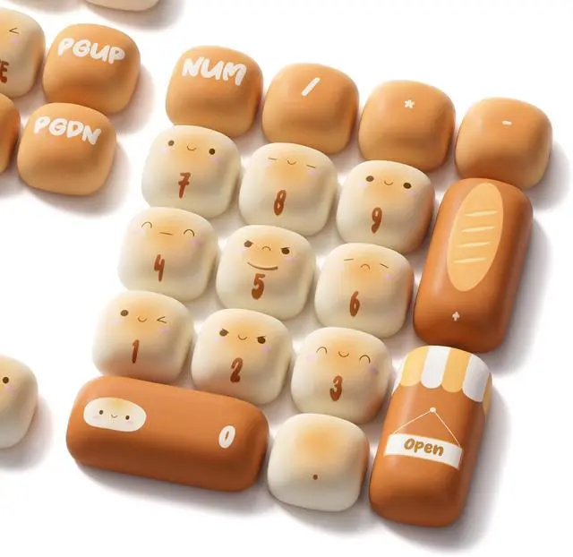 Alt view image 7 of 7 - Akko PBT Keycaps Set, Bun Wonderland MOG Profile 138-Key Keycaps for Mechanical Keyboards