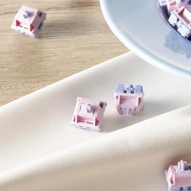 Alt view image 6 of 7 - AKKO V3 Fairy Linear Silent Keyboard Switch for Mechanical Gaming Keyboard, 5-Pin 50gf Quiet Pre-Lubed Switches with Standard MX Structure (45pcs)