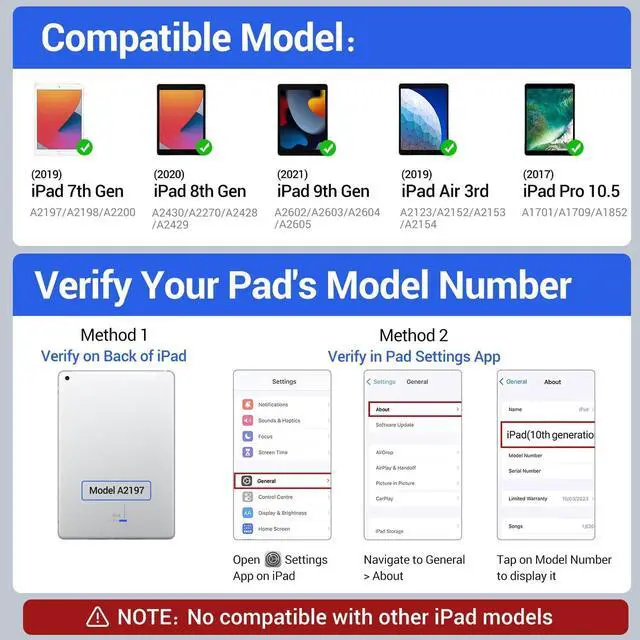 Alt view image 2 of 6 - Omikamo for iPad 9th 8th 7th 10.2" Generation Case with Computer Keyboard, 7 Color Backlit Magnetic Wireless Keyboard for iPad Air 3rd/Pro 10.5, Trackpad, Pen Holder, 2 Bluetooth Device Connect