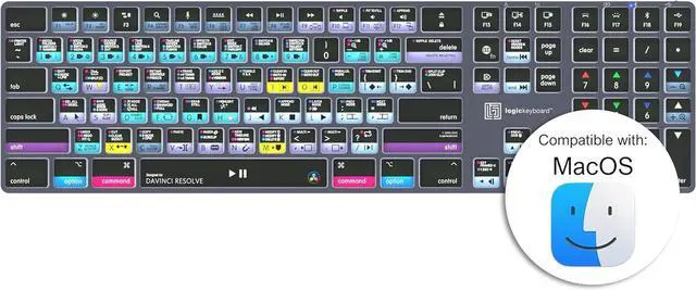 Main image of Logickeyboard Wireless Backlit 'Titan' Designed for Editing in Blackmagic's Davinci Resolve  p/n LKB-RESB-TM-US