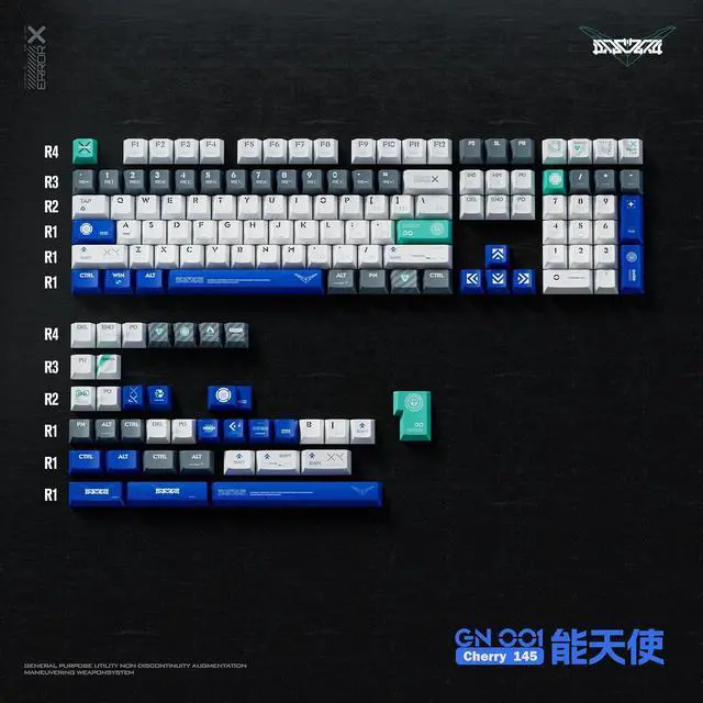 Alt view image 6 of 6 - daixiahu Keycaps - Mecha Theme, Cherry Profile, 145 Keys, PBT Material, Opaque