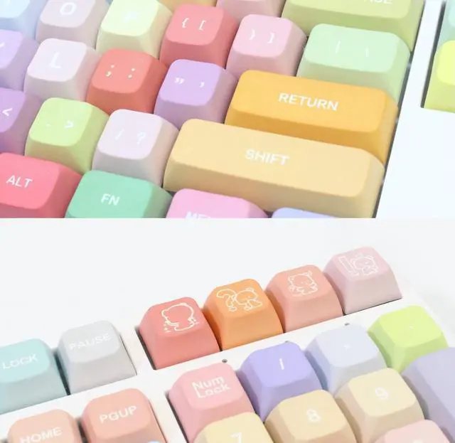 Alt view image 3 of 5 - PBT Material XDA Candy keycap Set 5-Side Dye Sublimation Universal Mechanical Keyboard keycaps Compatible with Cherry MX switches,Gateron,Kailh TTC JWK and Clones-Gummy Bear