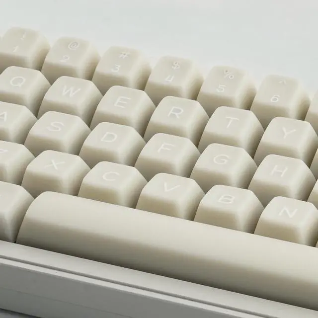 Alt view image 3 of 7 - Tsungup PBT Keycaps - White Jade Keycaps 142 Keys Crystal Jelly Translucent Custom Key caps SA Profile Shine Through Keycap Set Keyboard Key caps for Cherry MX Switches Mechanical Keyboards