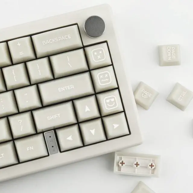 Alt view image 4 of 7 - Tsungup PBT Keycaps - White Jade Keycaps 142 Keys Crystal Jelly Translucent Custom Key caps SA Profile Shine Through Keycap Set Keyboard Key caps for Cherry MX Switches Mechanical Keyboards