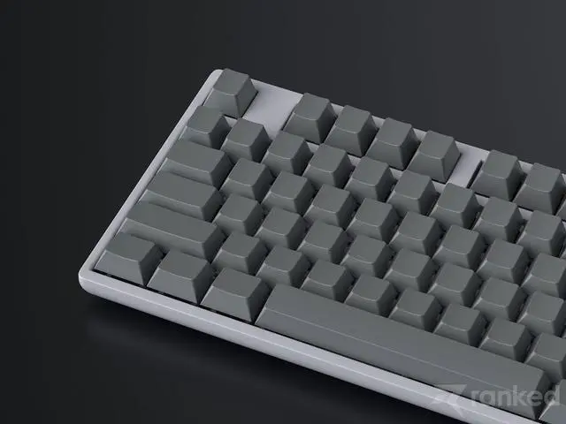Alt view image 3 of 7 - Ranked POM Blank Premium Keycap Set | 1.45 mm Thick POM | Cherry Profile for Custom Mechanical Keyboard (Ash Grey, 169 Keys)