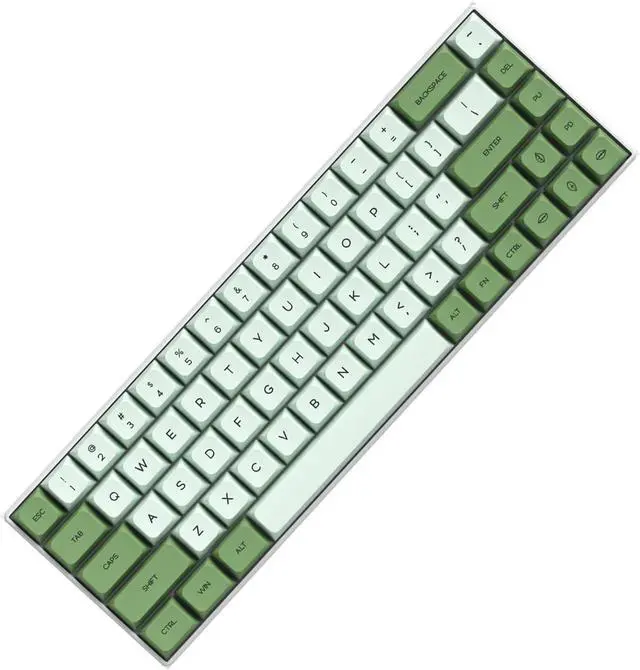 Alt view image 5 of 5 - Matcha Keycaps PBT Dye-Sublimation XDA Profile English Custom Keycaps 60 Percent ANSI US Layout for 61 64 68 87 104 108 Mechanical Keyboard(Matcha)