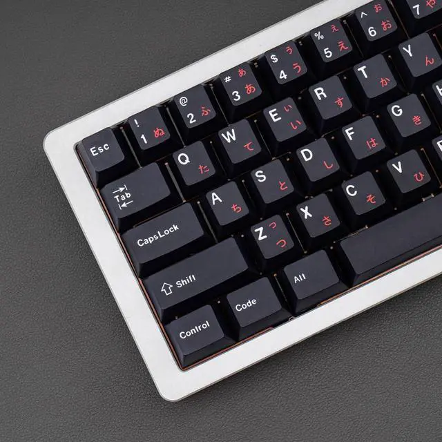 Alt view image 4 of 7 - Black and Red Japanese Keycaps 129 Keys, Minimalist Style Cherry Profile Key Caps, PBT Dye Sublimation Customized Keycaps Set Compatible with Cherry MX Switches Mechanical Keyboards