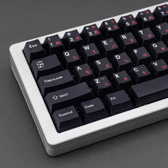 Alt view image 7 of 7 - Black and Red Japanese Keycaps 129 Keys, Minimalist Style Cherry Profile Key Caps, PBT Dye Sublimation Customized Keycaps Set Compatible with Cherry MX Switches Mechanical Keyboards
