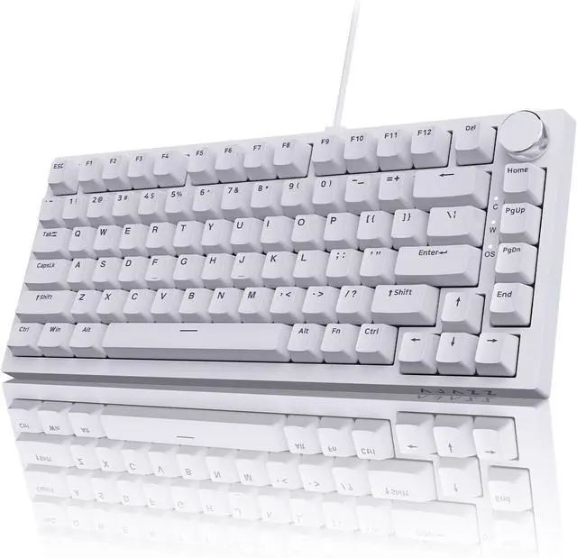 Main image of NACODEX AK820 Gasket Mechanical Keyboard, 75% Wired Hot Swappable Keyboard with Volume Contro Knob, PBT Keycaps, Five-Layer Padding, 82 Keys Gaming Keyboard
