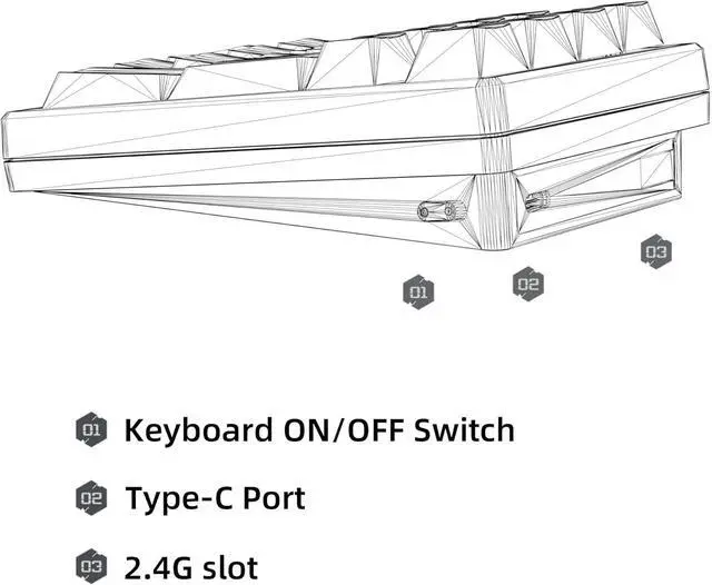 Alt view image 7 of 7 - KEYCOOL K21 Mechanical Number Keypad Wireless Numeric Keyboard, Hot-swappable Bluetooth Numpad 5.0/2.4GHz, RGB Numerical Programmable Keyboard for Laptop Mac Win iOS Android