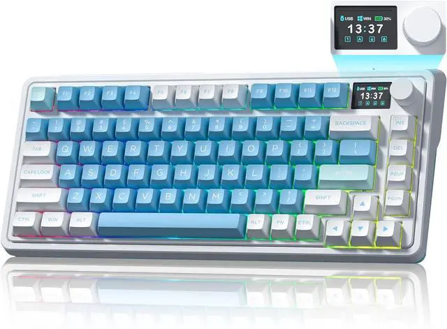 Main image of CMK75 Mechanical Keyboard: 75% Layout w/TFT Color Screen & Knob | Tri-Mode Wireless (2.4G/Bluetooth/Wired) | Hot-Swappable | Programmable | PBT Keycaps