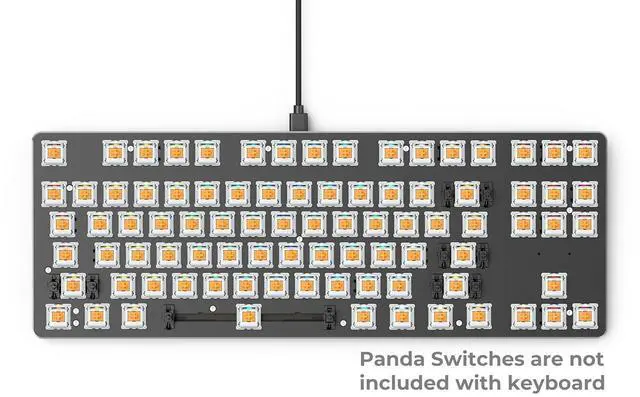 Alt view image 5 of 6 - Glorious Custom Gaming Keyboard - GMMK 85% Percent TKL Barebone - USB C Wired Mechanical Keyboard Kit - RGB Hot Swappable Switches & Keycaps - Black Metal Top Plate