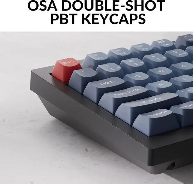 Alt view image 7 of 7 - Keychron V6 Max Wireless Custom Mechanical Keyboard, 2.4 GHz Bluetooth 5.1 QMK Full-Size Layout RGB with Hot-swappable Silent Red Switch Compatible with Mac Windows Linux