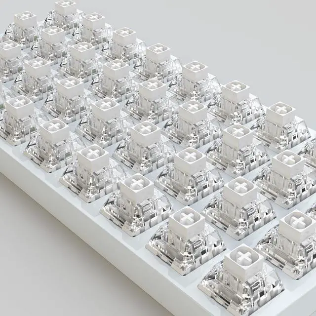 Alt view image 5 of 7 - Kailh Box White Clicky Keyboard Switch,3-pin 45gf Pre-Lubed Dustproof Waterproof RGB SMD Key Switches for Mechanical Gaming Keyboard(White,90pcs)