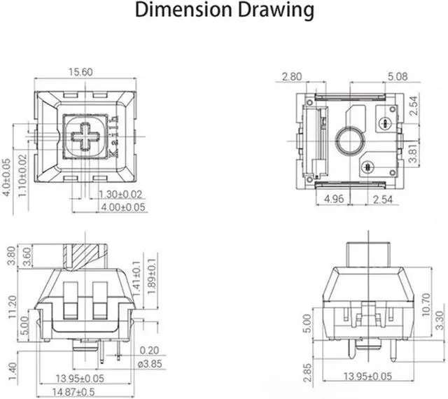 Alt view image 7 of 7 - Kailh Box White Clicky Keyboard Switch,3-pin 45gf Pre-Lubed Dustproof Waterproof RGB SMD Key Switches for Mechanical Gaming Keyboard(White,90pcs)