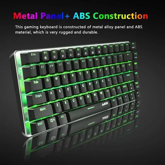 Alt view image 3 of 7 - Gaming Keyboard and Mouse and Mouse Pad,Wired Green Backlit Mechanical Keyboard,Superlight RGB Gaming Mouse,12000DPI Optical Sensor,6 Programmable Buttons Mice for PC Gamers