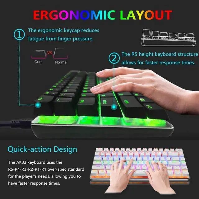Alt view image 4 of 7 - Gaming Keyboard and Mouse and Mouse Pad,Wired Green Backlit Mechanical Keyboard,Superlight RGB Gaming Mouse,12000DPI Optical Sensor,6 Programmable Buttons Mice for PC Gamers