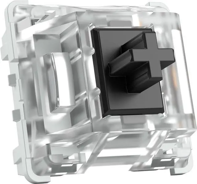 Main image of Gateron Black Mechanical Keyboard Switches (120 Pack) - Linear & Consistent for Heavy Typing & Gaming - 60g Actuation Force