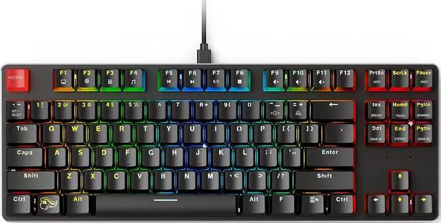Main image of Glorious Custom Gaming Keyboard - GMMK 85% Percent TKL - USB C Wired Mechanical Keyboard - RGB Hot Swappable Switches & Keycaps - Black Metal Top Plate