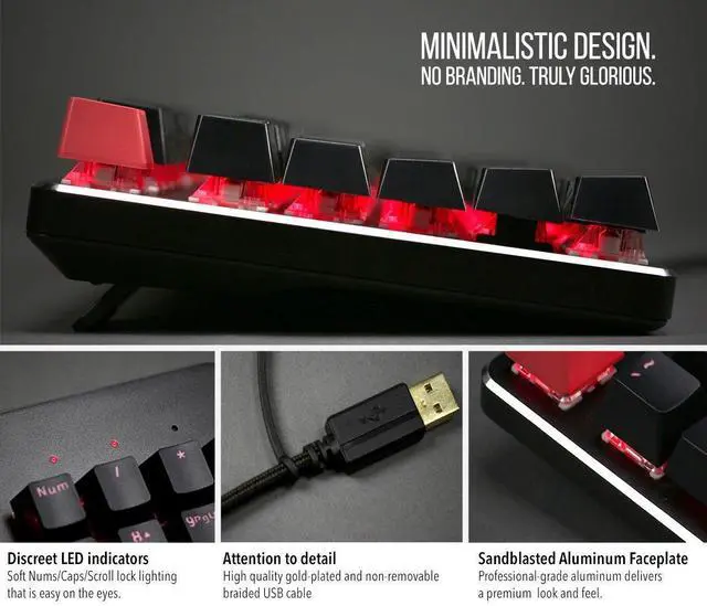 Alt view image 7 of 7 - Glorious Custom Gaming Keyboard - GMMK 85% Percent TKL - USB C Wired Mechanical Keyboard - RGB Hot Swappable Switches & Keycaps - Black Metal Top Plate