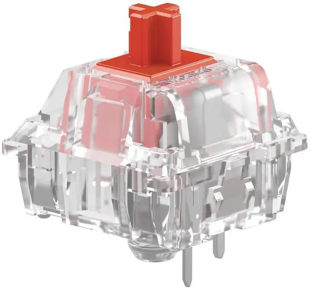 Main image of Glorious Fox Linear Mechanical Switches for Mechanical Keyboards: 110 PCS, 3-pin, Transparent for MAX RGB, Pre-Lubed, 45g Force for Gaming and Typing, Compatible with MX Keycaps