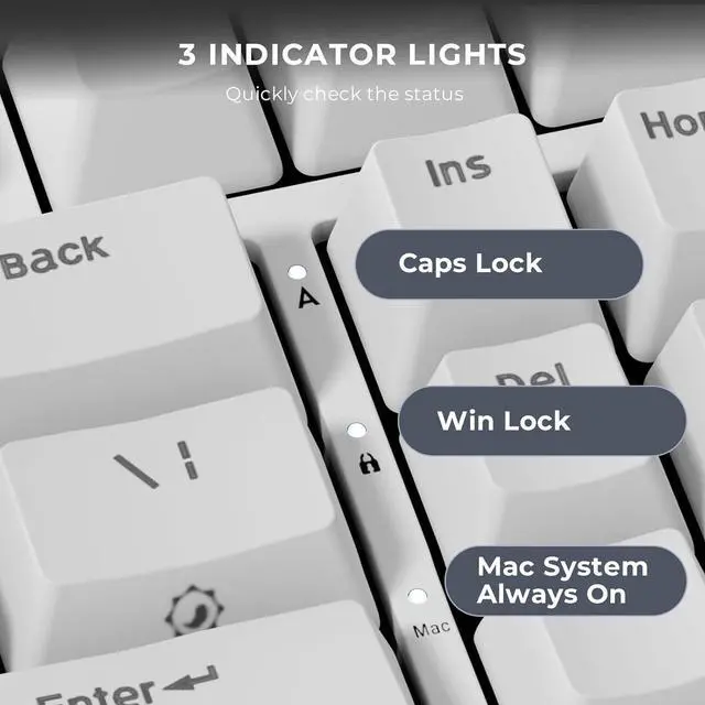 Alt view image 6 of 7 - RK ROYAL KLUDGE X87 Mechanical Keyboard 75% Wired Keyboard Gaming with 86 Keys, Gasket Mount, Ice-Blue Backlight, Black Shell Design, Software Support, Hot-Swappable Creamy Switch White