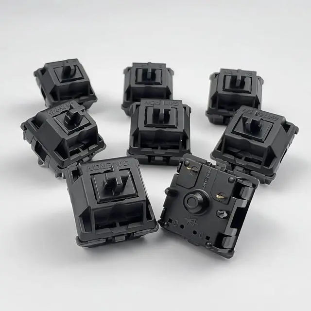 Alt view image 4 of 7 - GATERON Oil King V2 Pre-lubed Keyboard Switches, 5-Pin 55gf Black Linear Switches Compatible for MX Mechanical Keyboard DIY(90PCS)
