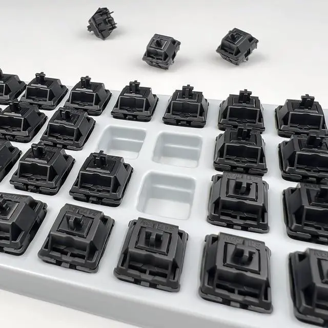 Alt view image 5 of 7 - GATERON Oil King V2 Pre-lubed Keyboard Switches, 5-Pin 55gf Black Linear Switches Compatible for MX Mechanical Keyboard DIY(90PCS)