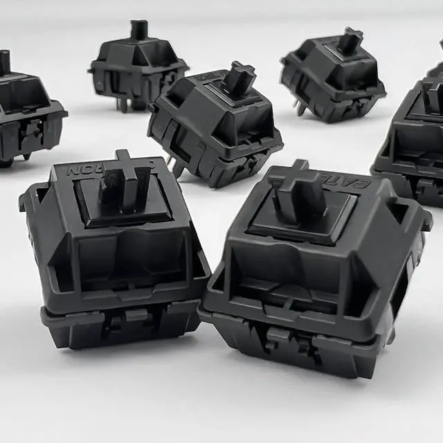 Alt view image 6 of 7 - GATERON Oil King V2 Pre-lubed Keyboard Switches, 5-Pin 55gf Black Linear Switches Compatible for MX Mechanical Keyboard DIY(90PCS)