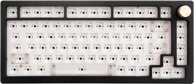 Main image of GK GAMAKAY SN75 75% Mechanical Keyboard Kit, VIA Programmable Hot Swap Tri-Mode Bluetooth/Type-C/2.4G Wireless RGB Customized Keyboard Kit, PCB Mounting Plate EVA Sound Insulation Mat (Black)