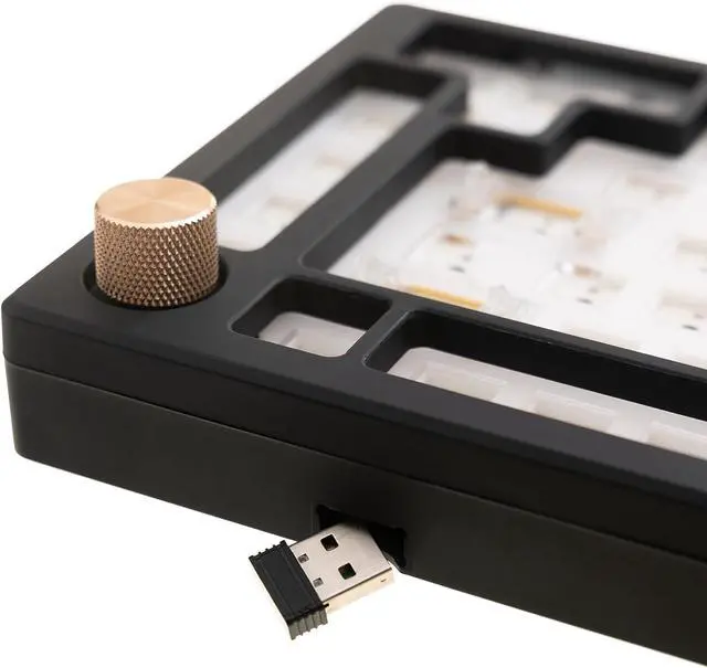 Alt view image 3 of 7 - GK GAMAKAY SN75 75% Mechanical Keyboard Kit, VIA Programmable Hot Swap Tri-Mode Bluetooth/Type-C/2.4G Wireless RGB Customized Keyboard Kit, PCB Mounting Plate EVA Sound Insulation Mat (Black)